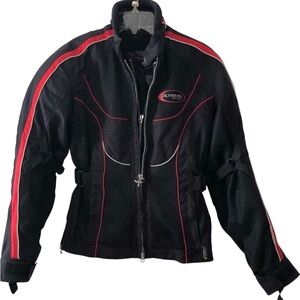 Bikercore Olympia Moto Sports Motorcycle Jacket Padded Reflective Orig $200